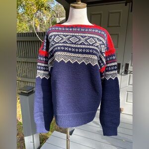 Lillunn Sport Vintage Hand-knit in Norway 🇳🇴 Wool Sweater ♥️